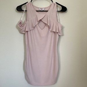 Candie’s Off the Shoulder Blush Pink Blouse